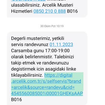 Arçelik Servis Kurulumundan Şikayetçiyim