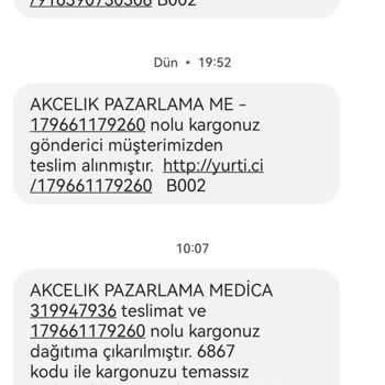 Yurtiçi Kargo Akçelik Pazarlama Patlak Ve Hatalı Ürün