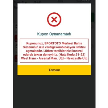 Nesine ( 51-52 Kod Hatası)