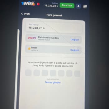 1win E Mail Kod Gelmiyor