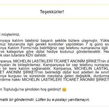 Michelin Kampanya Sorunu