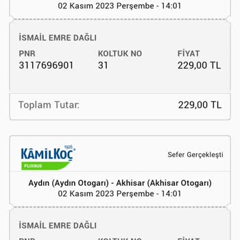 Obilet.com Ve Kamil Koç Aynı Kişiye 2 Bilet Satışı