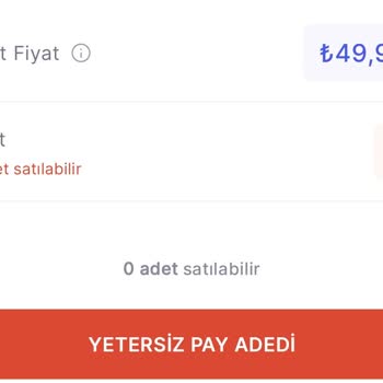 Midas Hissem Olmasına Rağmen Satmak İstediğimde Yetersiz Pay Adedi