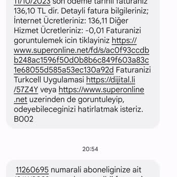 Superonline Sözleşmeye Uygun Olmayan Fiyat Artışı