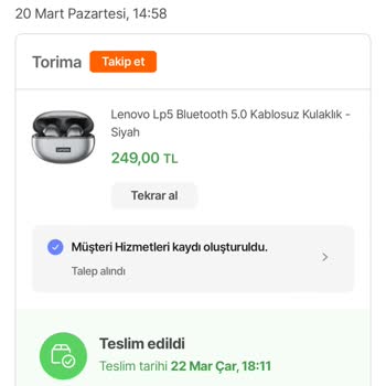 Hepsiburada Torima Sahte Lenovo Kablosuz Kulaklık