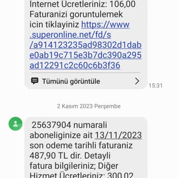 Superonline Bilgi Vermeden Haksız Para Alımı