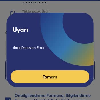Turkcell Paket Yükleyemiyorum. Error Veriyor.