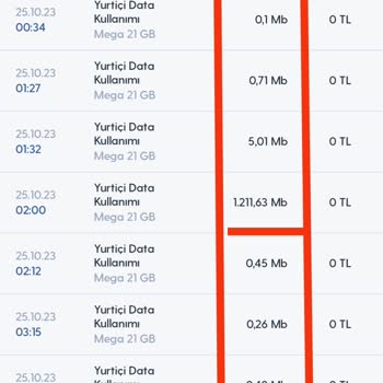 Turkcell Yenilenen İnternet Paketinin Gece Uyurken 11 GB Eksilmesi
