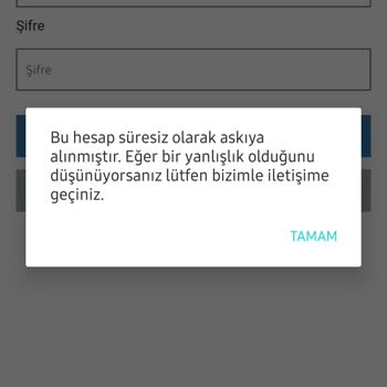 Maçkolik Hesabın Askıya Alınması