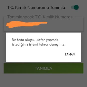 Passolig T. C. Kimlik Numarasının Tanımlamada Hata Oluyor