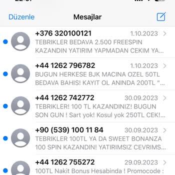 Türk Telekom İstenmeyen Mesajlar Alıyorum