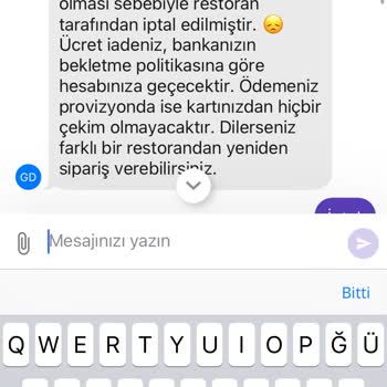 Getir Yemek Pişmanlıktır