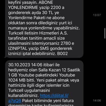 Turkcell 10 GB Aşım