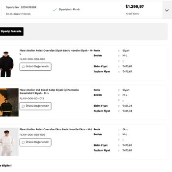 Flaw Wear Ürün Hala Kargoya Verilmedi