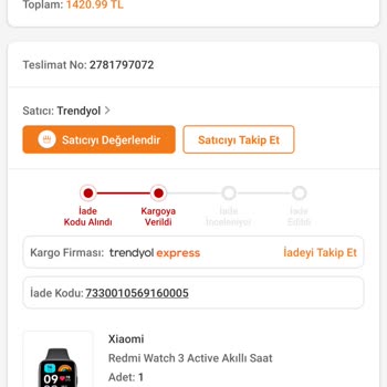 Trendyol Kargoda Ürünü Kaybetti. İademi Yapmıyor!
