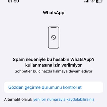 WhatsApp Spam Nedeniyle Hesabımı Kapattı
