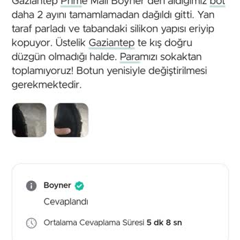Boyner Problemli Ürünler Hakkında İşlem Yapmıyor