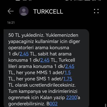 Turkcell Hattında 50 TL Olmasına Rağmen Arama Yapamamak.