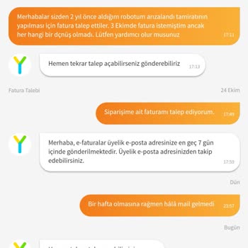 Trendyol Blender Setin Faturasını Alamıyorum