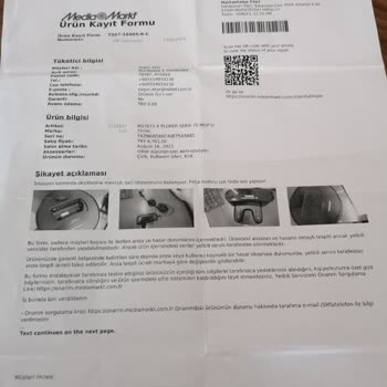 Markantalya AVM Media Markt Tefal Robot Süpürge Arızası