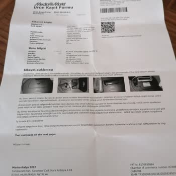 Markantalya AVM Media Markt Tefal Robot Süpürge Arızası