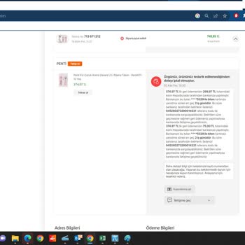 Penti Mağazası ve Hepsiburada Beni ve Çocuğumu Mağdur Etti