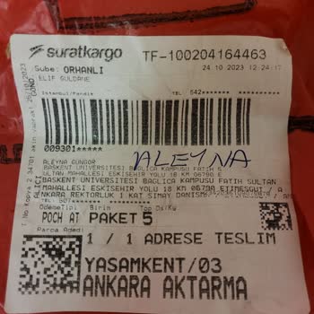 Sürat Kargo İade Kabul Etmiyor | Ürüne Bulaşan Boya