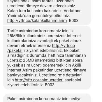 Vodafone Haksız Uygulanan Akıllı Aşım Paketi