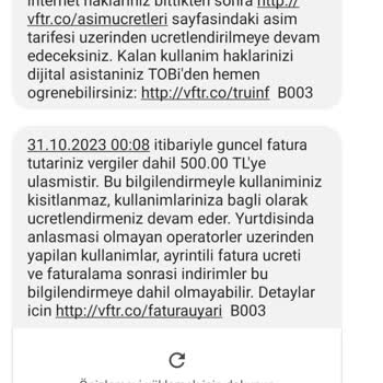Vodafone Haksız Uygulanan Akıllı Aşım Paketi