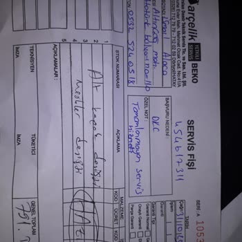 Beko Tamamlanamayan Servis Hizmeti Ücreti