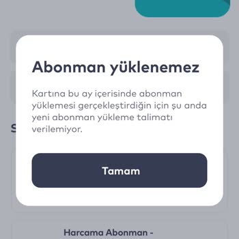 BELBİM (İstanbulkart) Abonman Yetersiz Bakiye Diyor