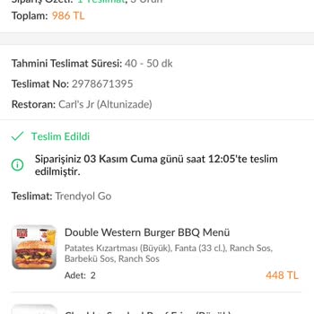 Trendyol Yemek Siparişte Hatalı Ürün Ve Fiyat Problemi