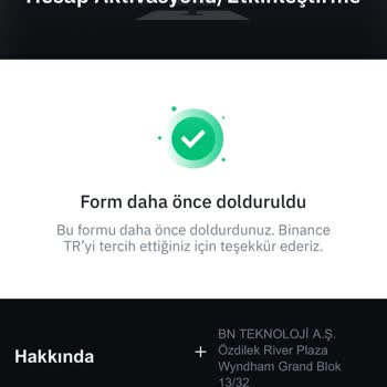 Binance TR Hesabın Engellemesini Kaldır
