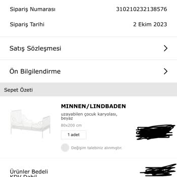 IKEA Değişim Yapılan Ürünü Yollamıyor