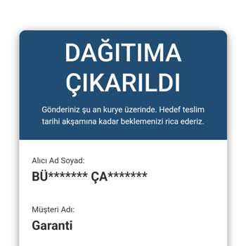 Garantiden Kart İstedim AGT Kurye İle Gelmesi Gerekiyor Ama Kurye Yok
