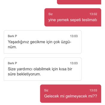 Yemek Sepeti Kurye Sorunu