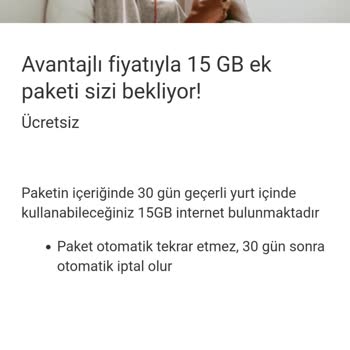 Vodafone Ek Paket Sorunu