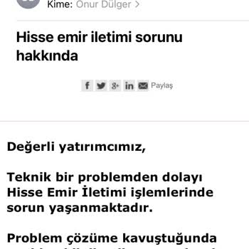 Osmanlı Yatırım Komisyon Zararı Ve Sistem Kaynaklı Zarar İşlem Olması