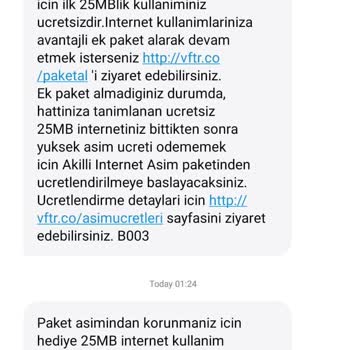 Vodafone Kafasına Göre Aşım Paketi Yüklüyor