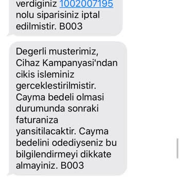 Vodafone İptal Ettiğim Cihaz Taksitini Faturamdan Düşmüyor