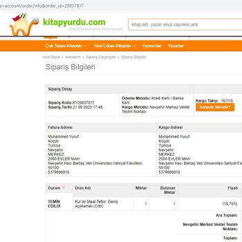 Kitapyurdu Satın Aldığım Kitabın 1.5 Aydır Elime Ulaşmaması
