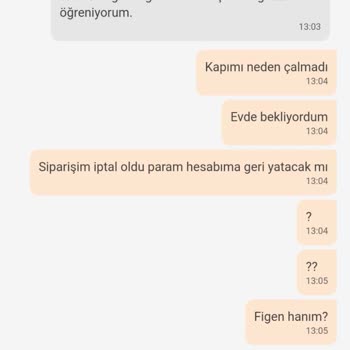 Trendyol Yemek Trendyol Evde Olmama Rağmen Sebepsiz Geri Ödemesiz Sipariş İptali