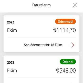 Vodafone Online Mağaza Satın Almadığım Ürünün Faturaya Eklenmesi