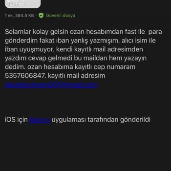 Ozan Elektronik Para, Para İadesi Gerçekleşmiyor