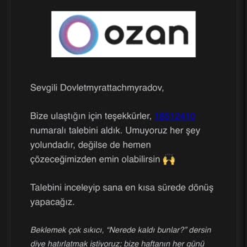 Ozan Elektronik Para, Para İadesi Gerçekleşmiyor