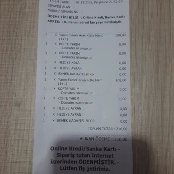 Köfteci Yusuf/Yemek Sepeti İş Birliği