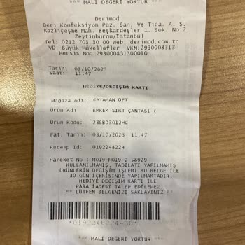 Derimod İade Faturası İstemeleri Sebebiyle Ürün Değişimini Yapamamaktayım.