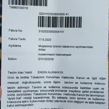 Hotiç Ayakkabı Ayakkabı Tabanı Çıktı. Değişim Kabul Edilmiyor.