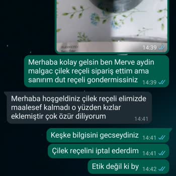 Fatma'nın Bahçesi Yanlış Ürün Para İadesi Olmaması