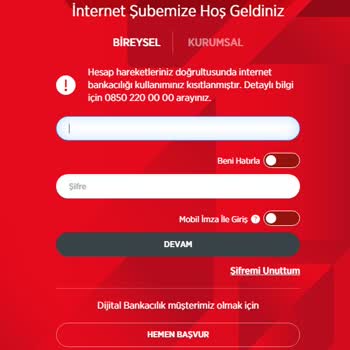 Ziraat Bankası Mobil Bankacılığı Giriş Sorunu